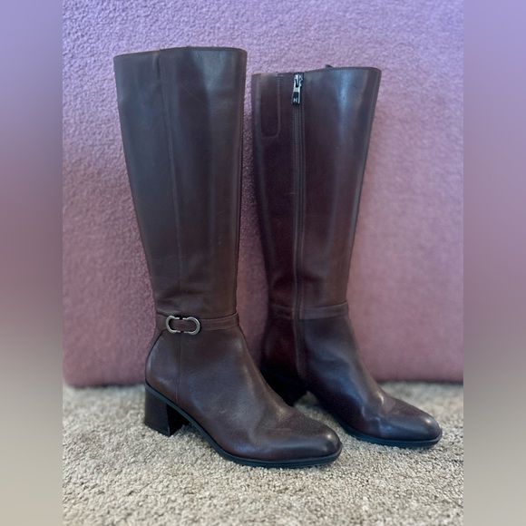 Naturalizer Brown Leather Boots - Picture 1 of 10